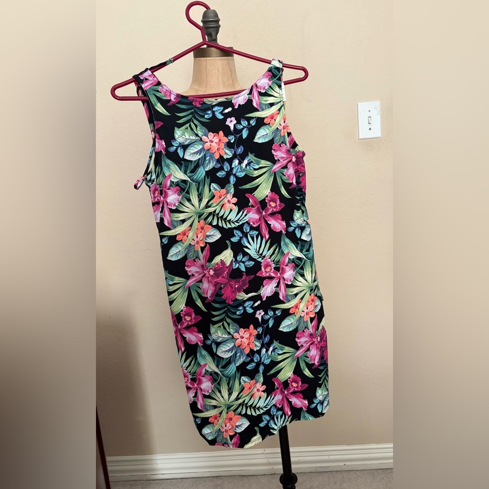 Tommy Bahama Floral Dress - Black, Pink, Green